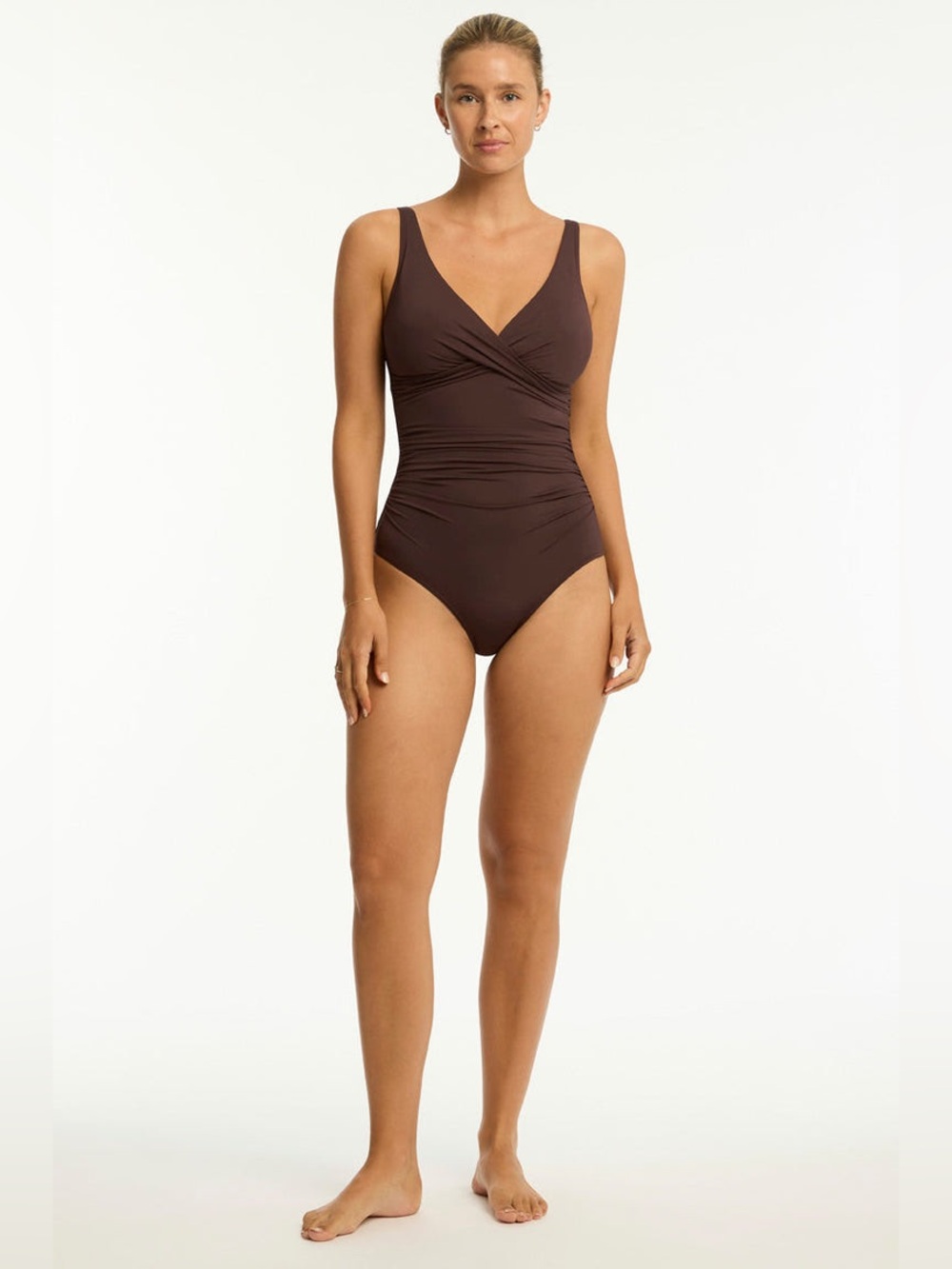 Sea Level Australia Essentials Edit Cross Front One Piece Swimsuit US 6 NWT